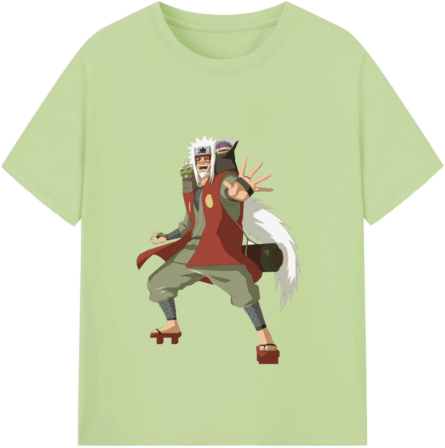 （画像用） NARUTO -ナルト- 自来也（じらいや） Jiraiya 綿100％半袖Tシャツ（フロントプリント）